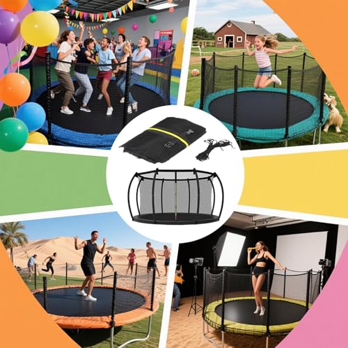 Filet de sécurité de remplacement pour trampoline résistant intempéries terrasse