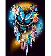 Peinture Diamant Adulte - - TOILE - Kit Complet - Animaux Colorés - 25x35cm - Maison