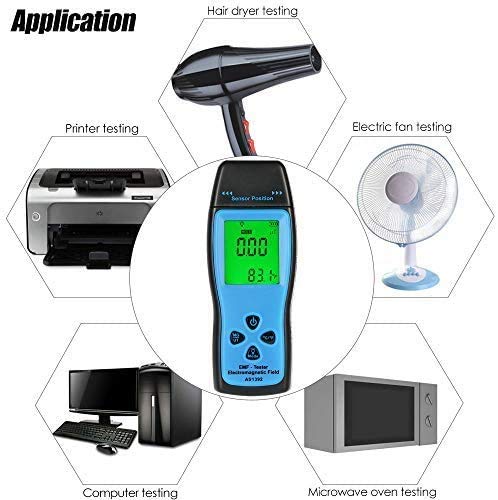 Medidor EMF digital portátil con pantalla LCD miniatura 6
