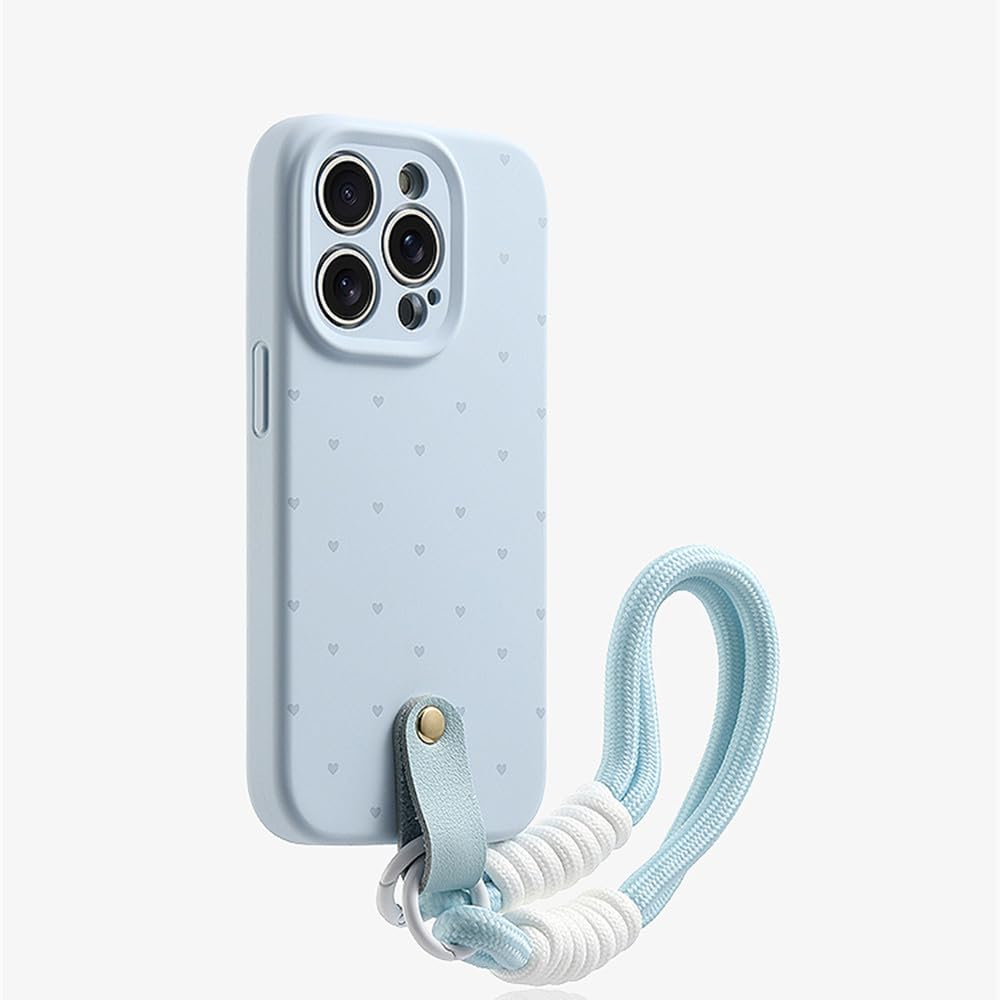 Coque cœur avec écran couleur et dragonne pour iPhone 14 et 15 Pro Max - 6