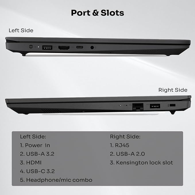 Lenovo V15 Gen 4 Laptop 15.6" FHD i7-1355U 16GB RAM 1TB SSD Windows 11 Pro miniatura 3