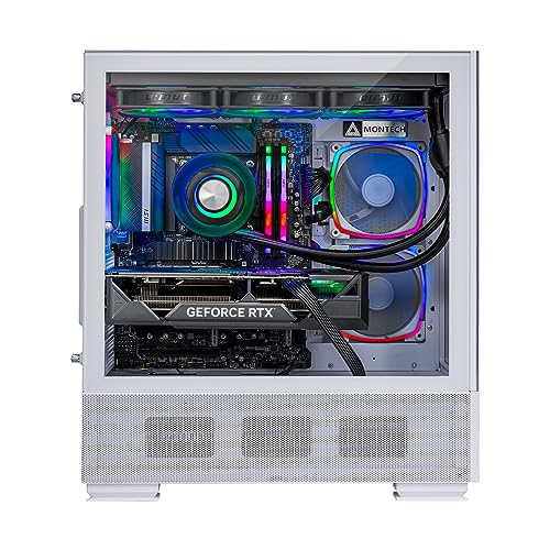 Image of Skytech Gaming Azure PC Desktop - AMD Ryzen 7 7800X3D 4.2 GHz, NVIDIA RTX 4090, 1TB NVME Gen4 SSD, 32GB DDR5 RAM RGB, 1000W Gold PCIE 5.0 PSU, 360mm AIO, 11AC Wi-Fi, Windows 11 Home 64-bit,White