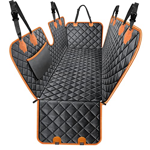 Yagud Dog Car Seat Cover For Back Seat,100% Waterproof Back Seat Cover For Dogs, Scratchproof Car Hammock For Dogs With Mesh Window,Dog Seat Belt,Washable Pet Seat Cover For Suv/Cars/Trucks - Black #TOP2