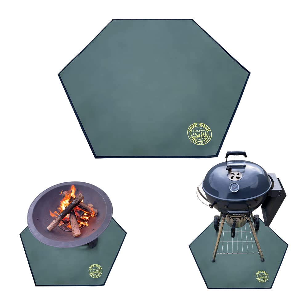 Buy Camp Sqad Fire Pit Mat 5 Layers of Fireproof Heat Protection from