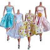 Cute girl Beautiful 4 Pcs Mini Dress Princess Dress Clothes Accessories Shoes for 11