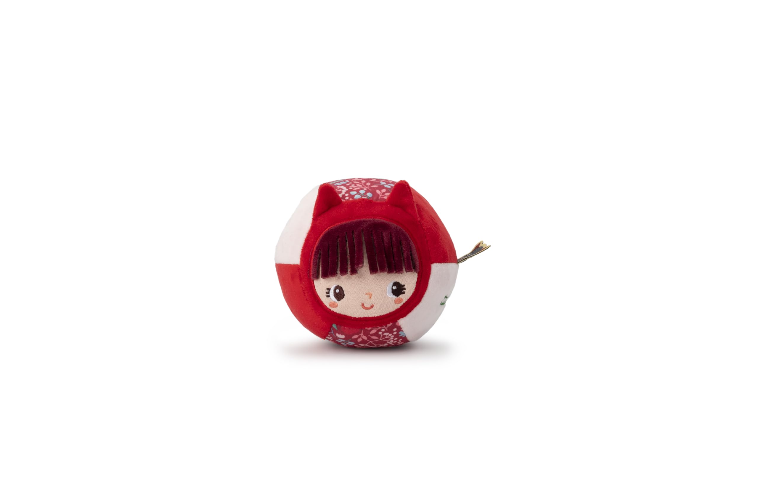 LILLIPUTIENS - Little Red Riding Hood Ball - Fabric Activity Ball for Babies and Toddlers - Sensory Stimulation with Sounds and Textures - Motor Skills and Discovery Toy - From 6 Months