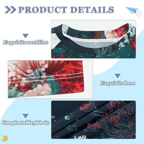 Boy Swimsuit Water Duck Goose Red Coral Sunscreen T-Shirts Swimwear Sets UPF 50+3