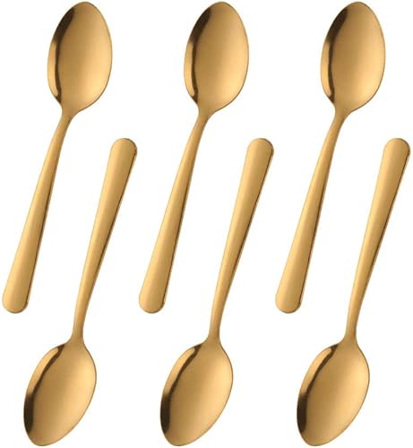 Juego de 12 cucharas de café, mini cucharas de café, cucharas de café expreso de acero inoxidable, cucharas pequeñas para postre, té, aperitivo, 4.5 disponible en Yaxa Colombia