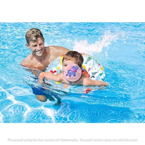 Image of Inflatable Swimming Float Rings for Summer Vacation| Water Floatation Safety Tube for Kids Boys,Girls,Adult| Circle Floater Lounge for Pool Party, Lake, Beach| (Lively 51)- Pack of 1