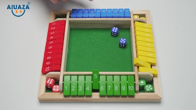 Amazon | AIUAZA サイコロゲーム シャット・ザ・ボックス 木製ボード