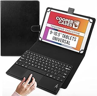Cooper Touchpad Executive [Multi-Touch Mouse Keyboard] Case for 9, 9.7, 10, 10.1, 10.2, 10.5