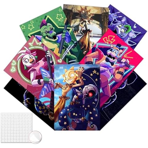 Pounchi Horror Game Posters (8 Pack with Wall Collage Kit) 11.2" x 16.5" Unframed Version HD Printing Poster for Cartoon Decor Bedroom Club Wall Art Decor for Teens Cover