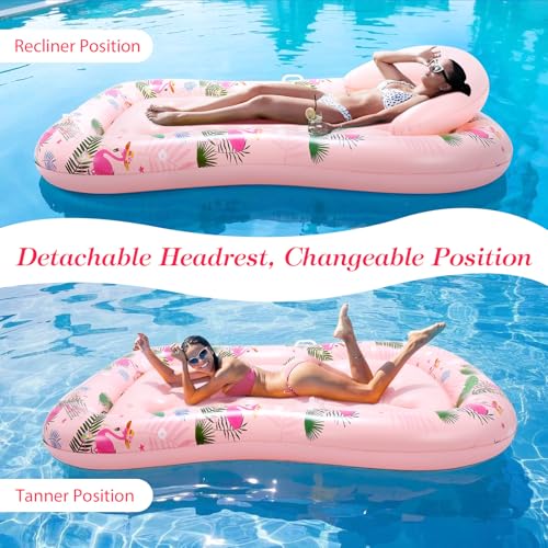 MoKo Inflatable Pool Floats Adult, Water Lounger Raft with Cup Holders - image 5