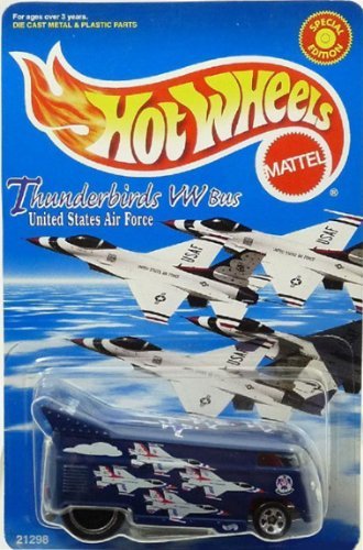 VW Volkswagen Thunderbirds Drag Bus Hot Wheels - Special Limited Edition - United States Air Force - 1:64 Scale Collectible Die Cast Car