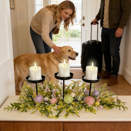 Porte-Bougies de Pâques haut de gamme pour support de table décoratif - 5