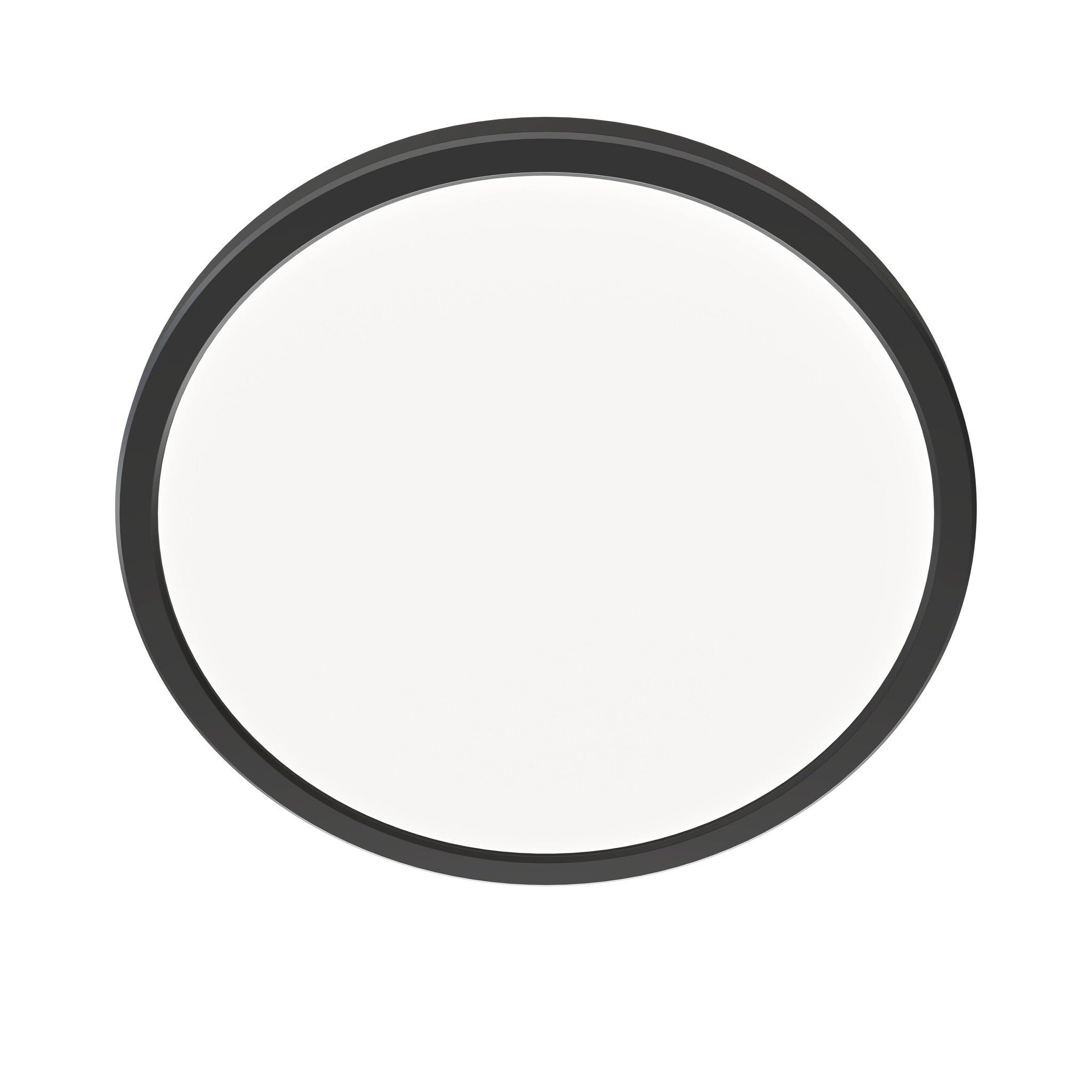 Ledvion Black - Led Ceiling Light (Ø29cm, 18W, 2700K, 1620 Lumen) Ip44, Integrated Led, Surface-Mounted Spotlight