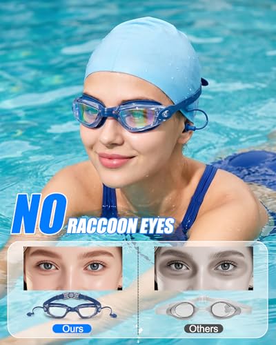 Image of Aegend Swim Goggles, Swimming Goggles No Leaking Full Protect Adult Youth