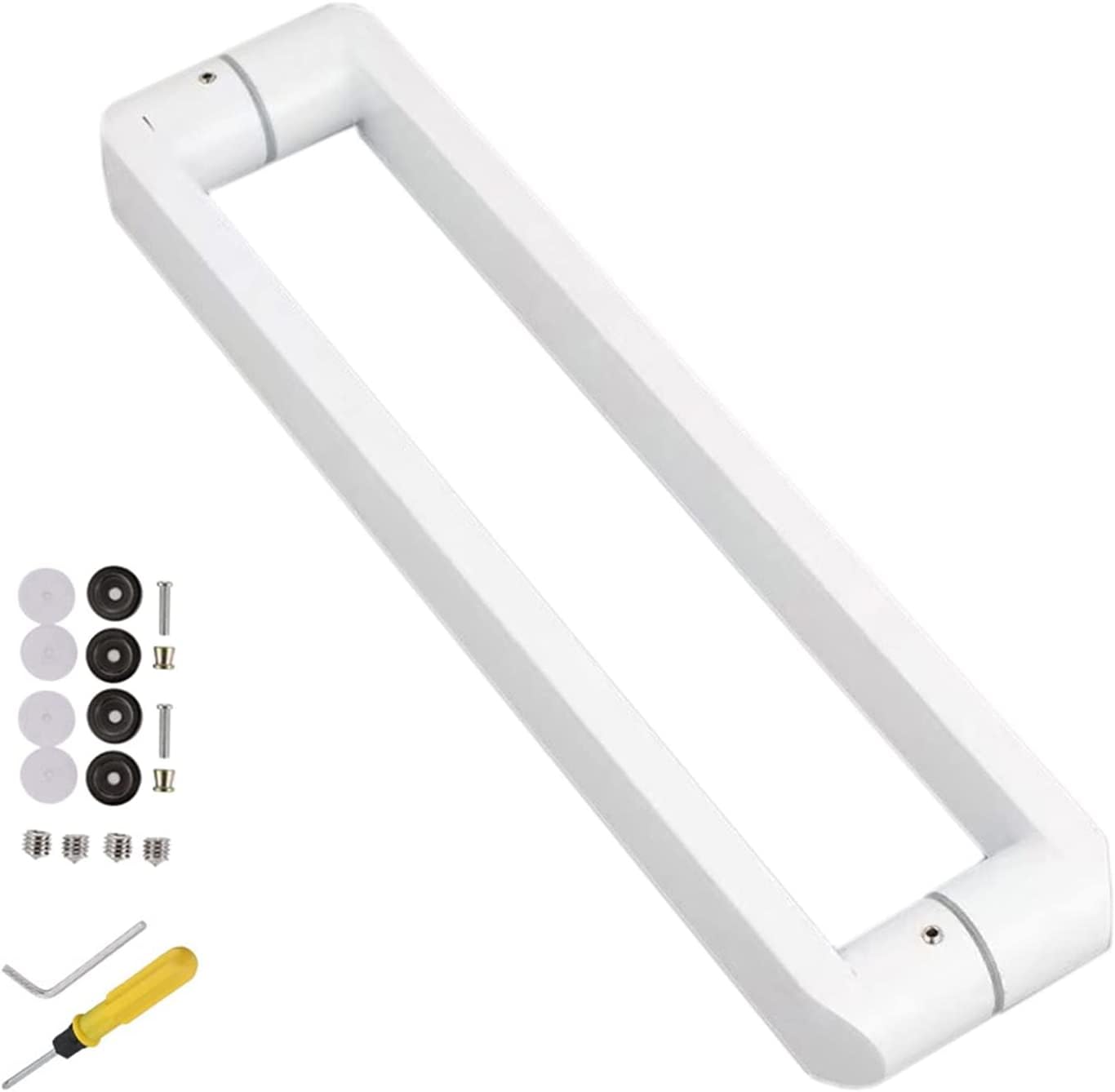 WXPGFEQ Modern Stainless Steel Door Handle Set - Heavy Duty Entry & Bathroom Pull for Sliding Barn, Glass Shed - Durable Push-Pull Design with Fittings, Two-Sided for Versatile Use