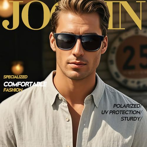 Image of Joopin Polarized Sunglasses Men Women UV400 Protection, Big Chunky Square Sun Glasses, Designer Shades Retro Sunnies Driving