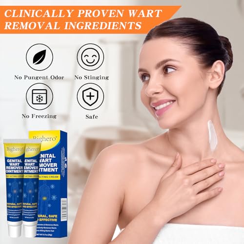 Image of Bighero 2 Pack Wart Fast Acting Gel Wart Remover Freeze Off Ointment,Wartes Cream for Genital Wartss, Warts, Plantar Warts, Common Wartes, Corn, Flat Wars NDC (84010-047-02)