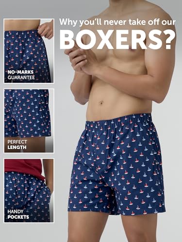 Image of XYXX Men's Remix Regular Fit Cotton Printed Boxer with Dual Pocket & No Marks Waistband (Pack of 2)