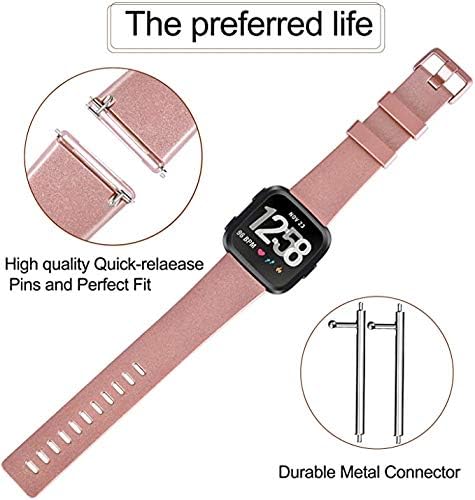 Miniatura 4 de Paquete de 3 correas de silicona suave compatibles para Fitbit Versa 2Fitbit VersaFitbit Versa Lite, correas deportivas ajustables para mujeres y