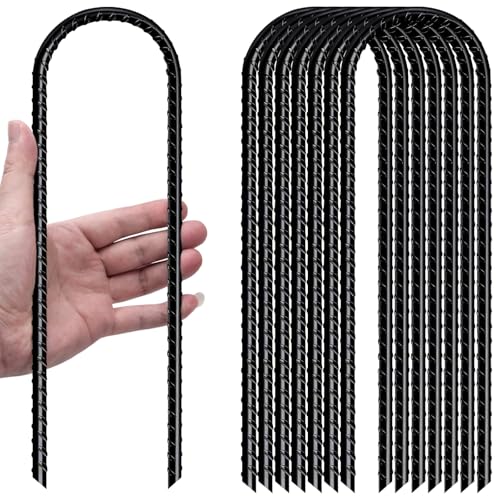 12 in Trampoline Ground Stakes – U-Shaped Fence Stake (8 Pack)