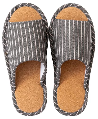 [zenHome] スリッパ コルク 室内用 ルームシユーズ 軽量 さらっと快適 コルクインソール ルームスリッパ 男女兼用