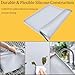 Washing Machine Drain Pan, 27x27 Inch Silicone Mat with Raised Edge, Waterproof Leak Protector Tray for Under Washer and Dryer, Anti-Slip and Foldable Laundry Room Mat