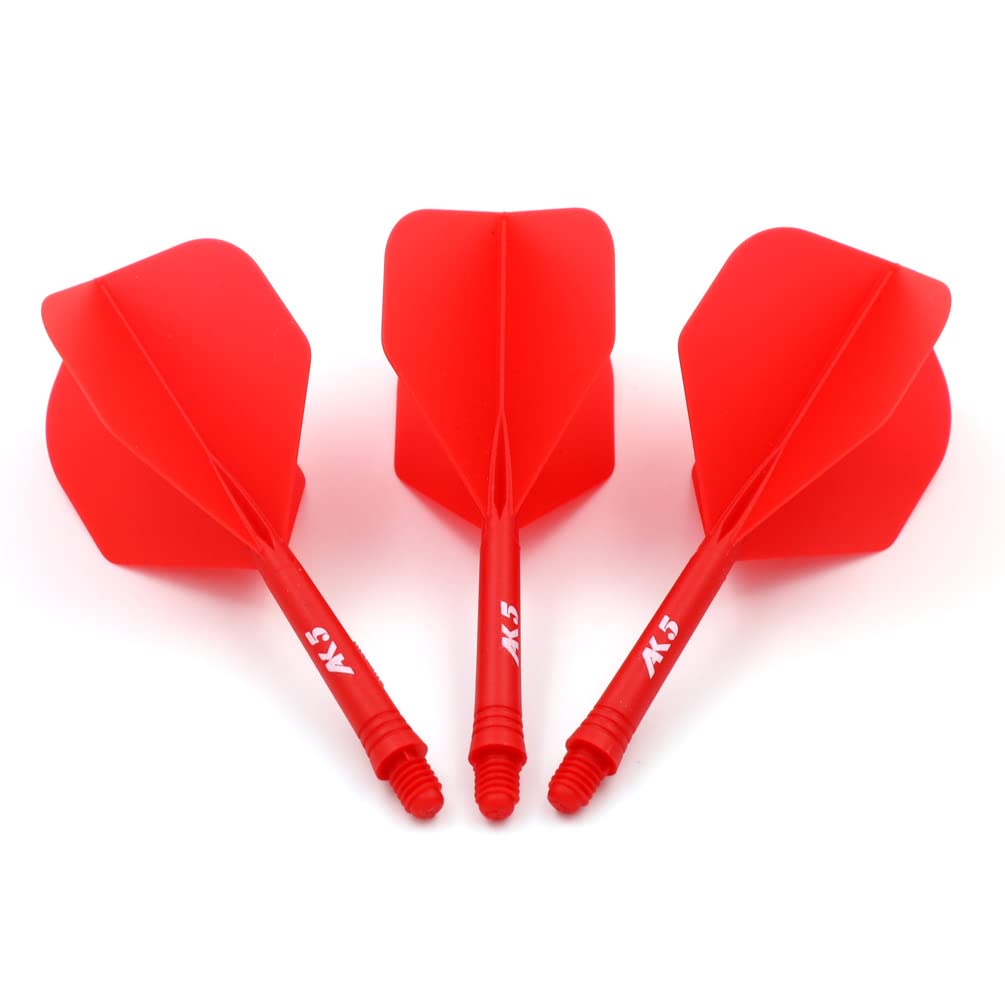 CUESOUL Rost Eje de dardo Integrado y Plumas estándar/lágrima de Pera/Forma Delgada con patrón Atractivo, Juego de 3 Piezas — view 5