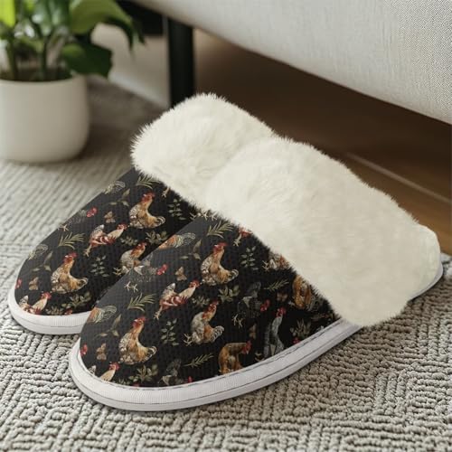 Howilath Warm Hummingbird Womens Slippers Non-Slip House Shoes Closed Toe Fuzzy Slippers for Indoor Outdoor4
