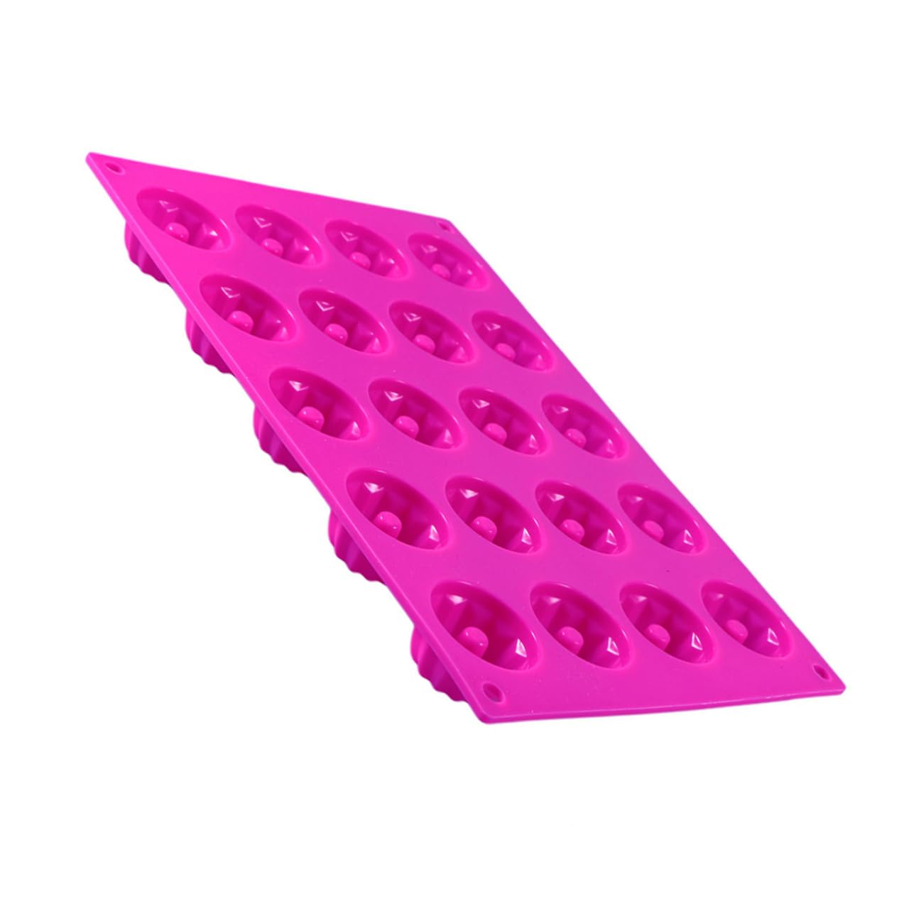 Cabilock 20pièces Moule à Gâteau Silicone à Cavités Outil De Pâtisserie Pratique Pour Cupcakes Mousse Et Plus Rose