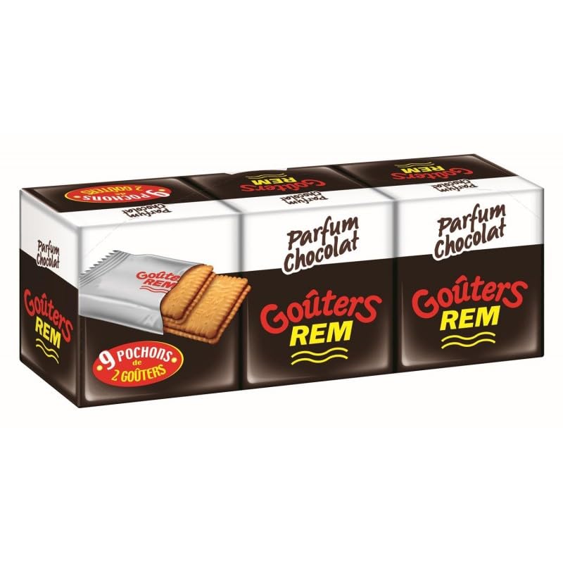 LU REM - Goûters Chocolat 375G - Délicieux biscuits au chocolat pour une pause gourmande - Format 375g - Le Lot De 4