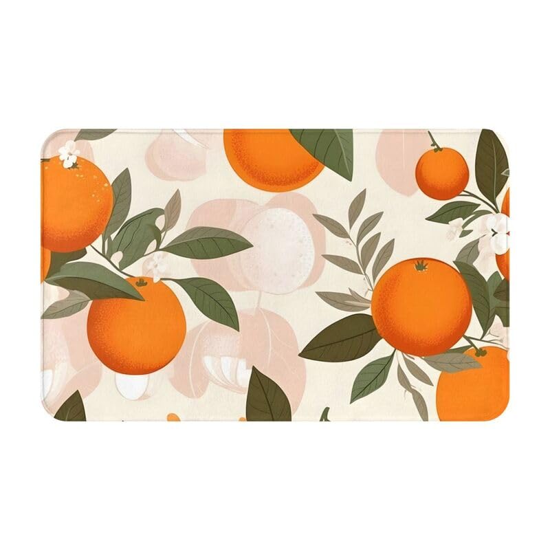 Myfsucce Fruit Oranges Indoor Door Mat 20 x 31.5 Inch Area Rug Non-Slip Absorbent Floor Mat for Kitchen Entrance Hallway