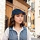 HIQIU Schiebermütze Herren Denim Baumwolle Barett Hut, Baskenmütze Unisex Flat Cap Ivy Newsboy Cabbie Caps Driving Hut (DE/NL/SE/PL, Alphanumerisch, M, L, A# Dunkelblau)