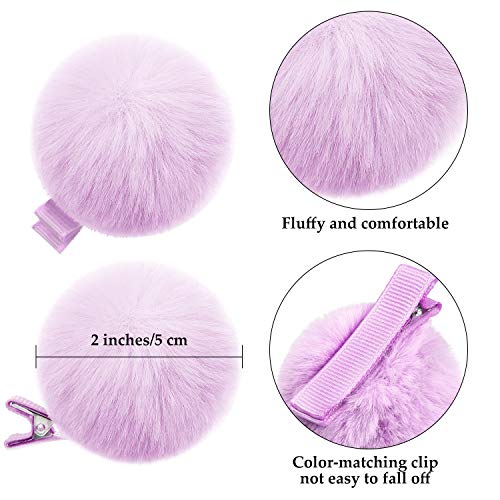 Pinzas para cabello pom pom 18 pzas multicolor miniatura 2