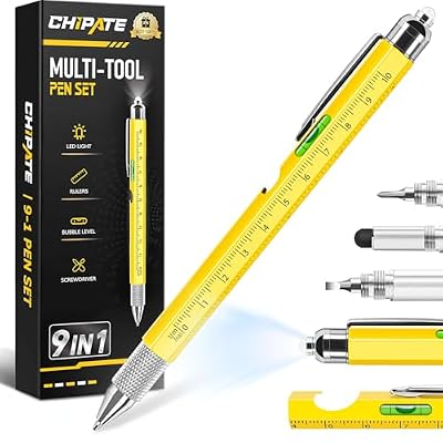 Chipate Bolígrafo Multifunción 9 en 1 - Regalo Original para Hombre, San Valentín, Día del Padre - Gadget Tecnológico | Ya disponible en tu tienda friki favorita! En mundofriki.es!