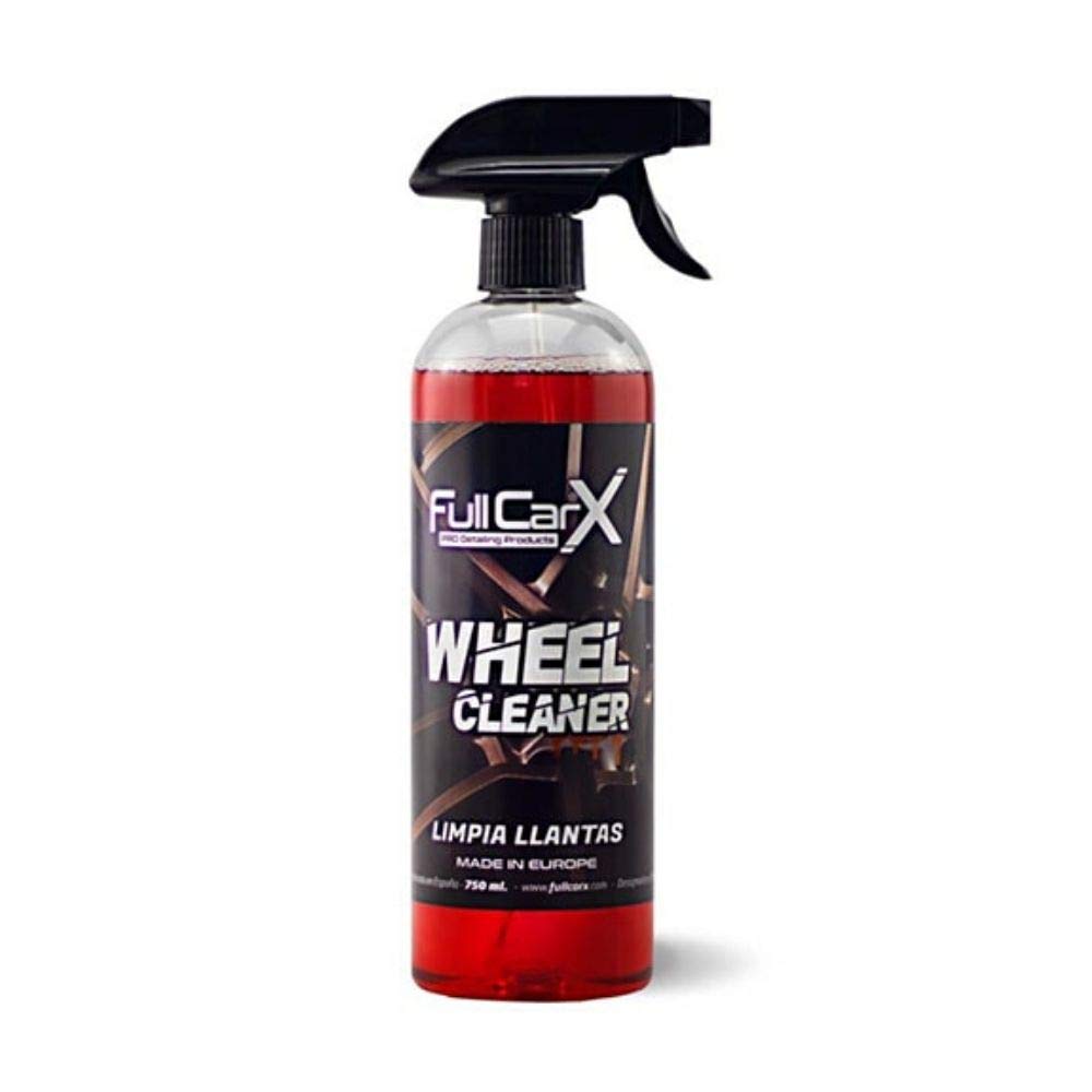 AutoFullCar - Kit Limpieza Coche Interior y Exterior FullCarX | 9 Productos de 750 ml. Unidad - Car Detailing - Limpia Llantas, Salpicaderos, Cristales, Asientos Textil, Plásticos, Cera Líquida, etc.