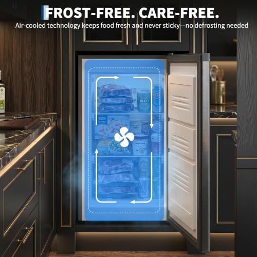 Image of 3.1 Cu.ft Upright Freezer, Single Door Stand Up Freezer with Adjustable Shelves, Mechanical Temperature Control, Freestanding Deep Freezer for Garage, Kitchen, Home Use