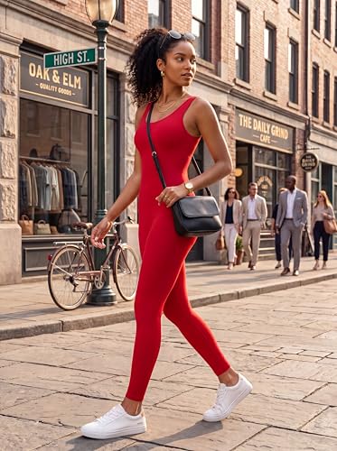 Image of Womens Spandex Tank Unitard Dance Bodysuits Workout Jumpsuit