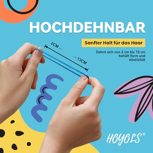 Hoyols Mini-Haargummis für Kleinkinder, 10 farbige Gummibänder für Pferdeschwanz-Halter für Babys, Mädchen, Kleinkinder, Ligas Para Cabello, 1500 Stück
