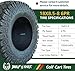 Set 4 Wolf Pack 18X8.50-8 Golf Cart Tires Non-Directional Tubeless Tire Multi-Terrain Tire with Superior Traction and Mud-Resistant Self-Cleaning Tread Design for Long-Lasting Performance