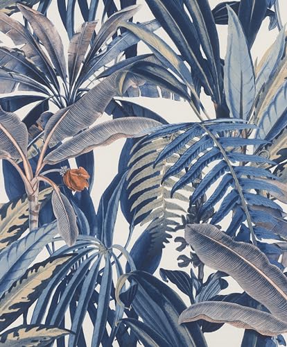 Rasch Papel pintado 689501 – Papel pintado no tejido con hojas ex...