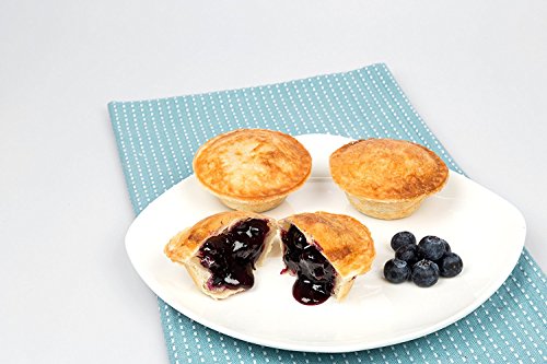 Mini Pie and Quiche Maker- Pie Baker Cooks 6 Small Pies and Quiches in Minutes- Non-stick Cooker w Dough Cutting Circle for Easy Dough Measurement