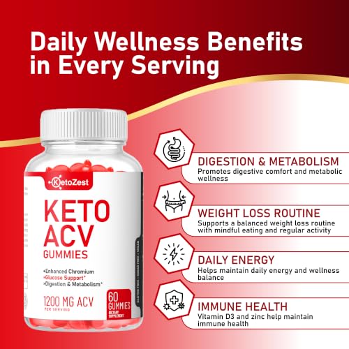 KetoZest Keto Apple Cider Vinegar Gummies