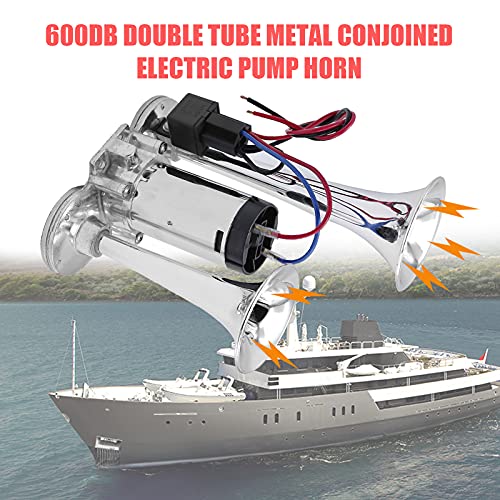 600Db Super Loud Car Electric Horn 12V Dual Trumpets Air Horn Kit With Compressor Unit For Truck Boat Train Speaker #TOP1