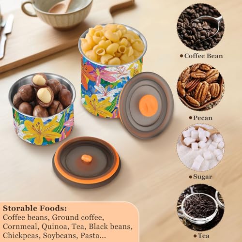 Contenedor para café de acero inoxidable de diseño colorido miniatura 6