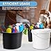 Datanly 4 Pcs Car Detailing Bucket 10.2 x 7.8 x 5.5 Inches Portable Car Washing Bucket Multipurpose Squeegee Hanging Organizer for Accessories Tool Picnic, Black