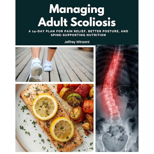 Managing Adult Scoliosis: A 14-Day Plan for Pain Relief, Better Posture, and Spine-Supporting Nutrition Audiolibro Por Jeffrey Winzant arte de portada