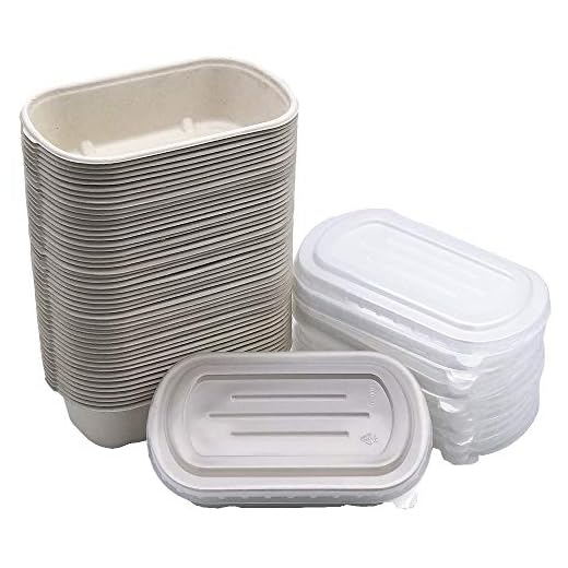 [50 Pack] 32oz Eco-Friendly Disposable Bowls with Lids - Biodegradable Paper Bowls To Go - Portable Serving Bowl Set to Pack Foods